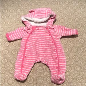 Quilted hooded onesie
